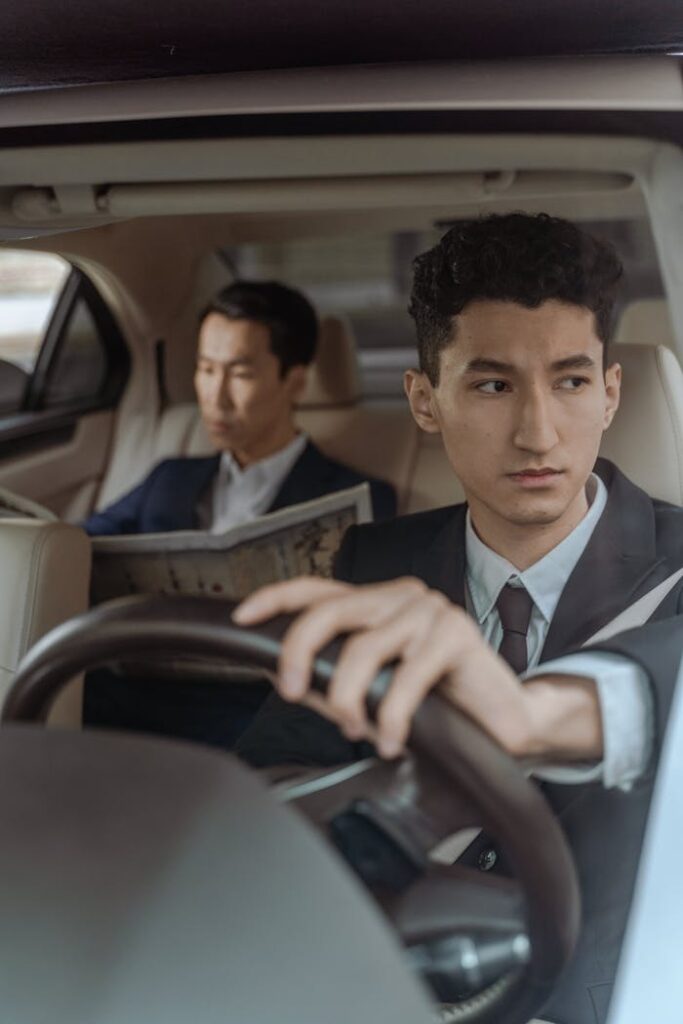 Executive boarding premium business travel shuttle NYC with ZoloBus for corporate airport transfer