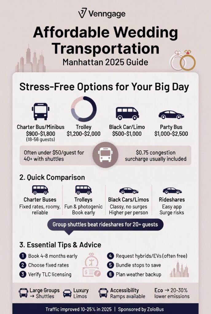 Affordable Wedding Transportation Manhattan in 2026: Real Talk from Someone Who's Been There 4 Infographic affordable wedding transportation Manhattan