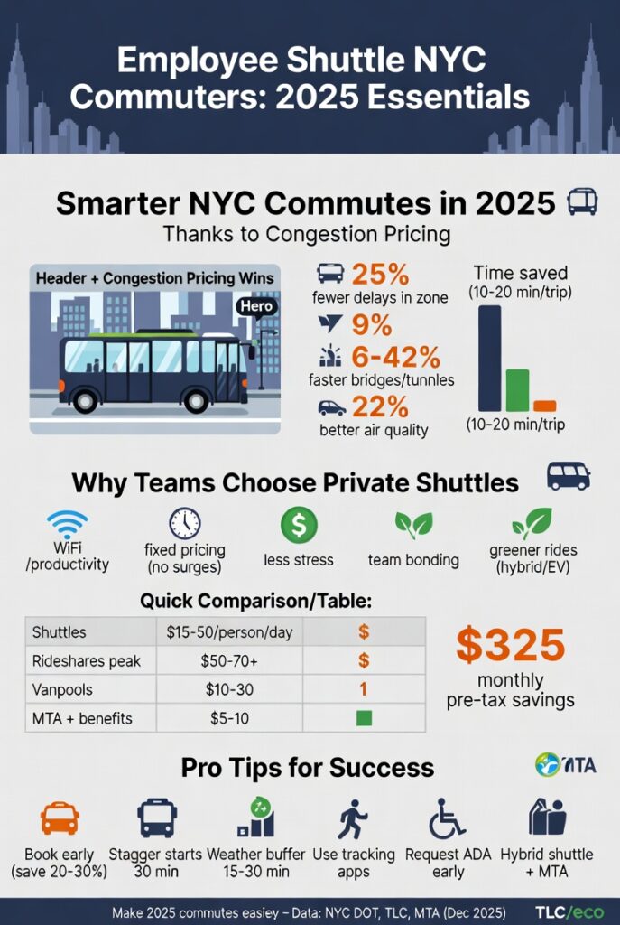Employee Shuttle NYC Commuters in 2025: A Real Talk Guide to Making the Daily Commute Less Painful 4 Infographic employee shuttle NYC commuters