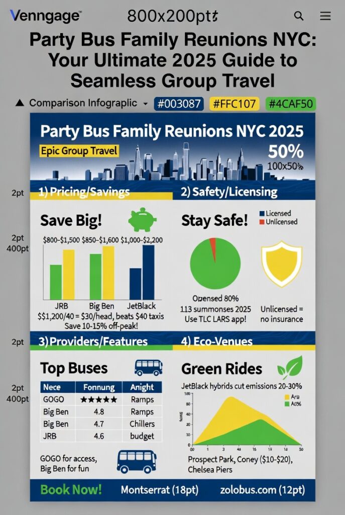 Party Bus Family Reunions NYC: Your Ultimate 2025 Guide to Seamless Group Travel 4 Infographic party bus family reunions NYC