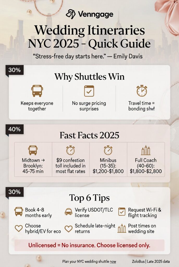 Wedding Shuttle Itineraries NYC in 2026: Real Plans for a Stress-Free Day 4 wedding shuttle itineraries NYC