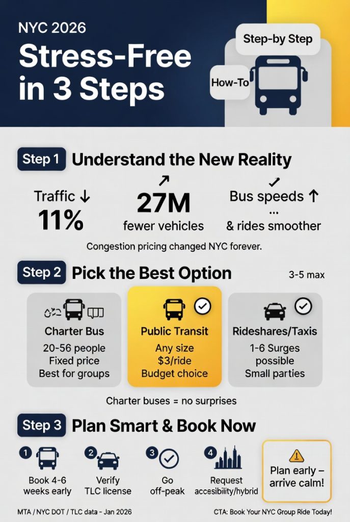 Infographic event transportation guide NYC
