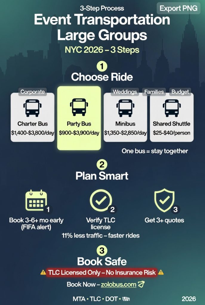 Infographic NYC to DC bus music festivals