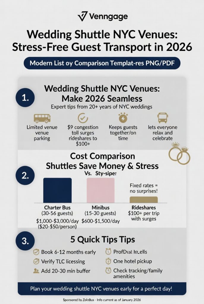 Wedding Shuttle NYC Venues in 2026: Why a Smart Wedding Shuttle NYC Venues Plan Saves Your Day 4 Infographic wedding shuttle NYC venues