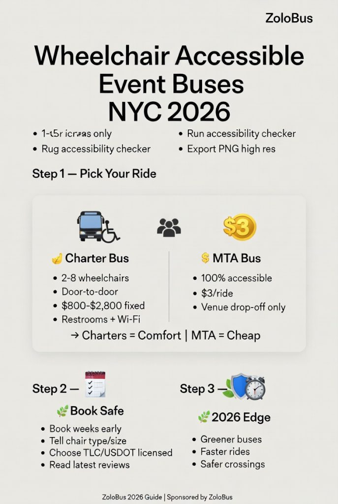 Infographic wheelchair accessible event buses NYC