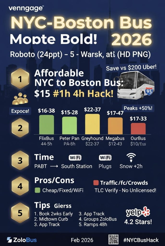 Ultimate Guide to Affordable NYC to Boston Bus: Save Big in 2026 4 Infographic affordable NYC to Boston bus