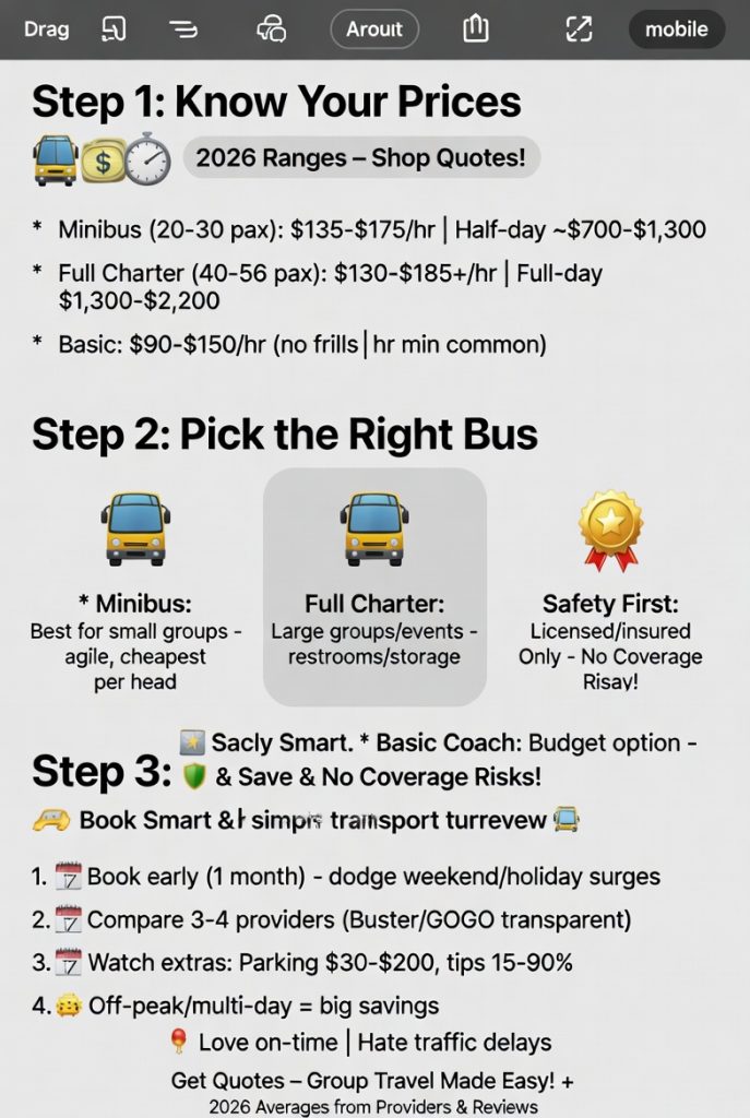 Infographic affordable bus rental nyc