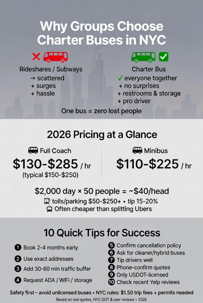 Infographic charter bus rental nyc for groups
