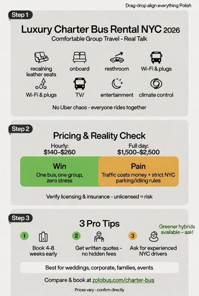 Infographic luxury charter bus rental nyc