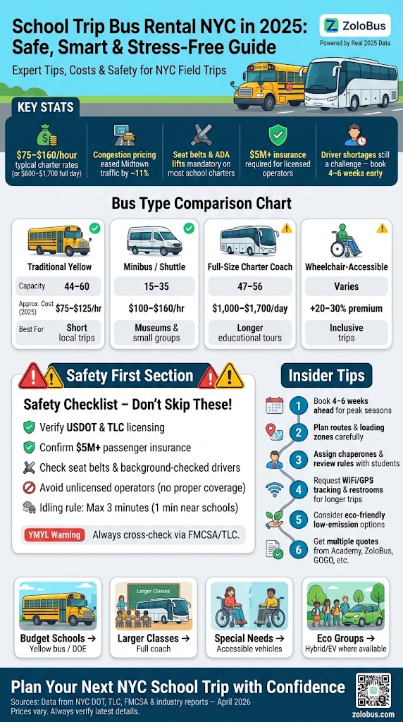 Infographic School Trip Bus Rental NYC