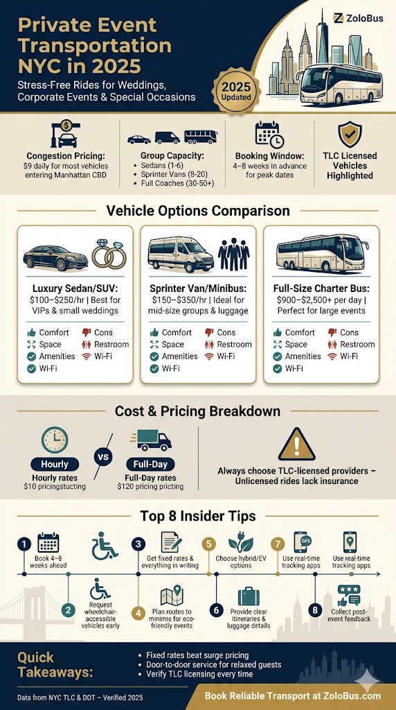 Infographic Private Event Transportation NYC