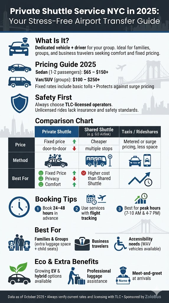 Infographic Private Shuttle Service NYC