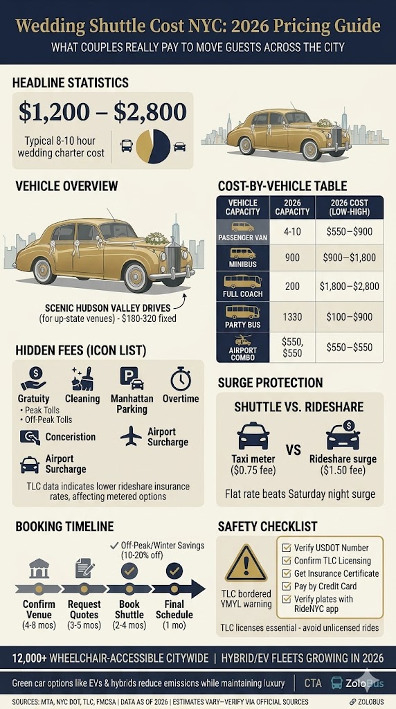 Wedding Shuttle Cost NYC: 7 Honest Numbers for 2026 Venue Coordinators 4 Infographic wedding shuttle cost NYC
