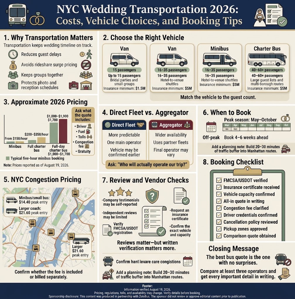 Wedding Transportation NYC Reviews 2026: Honest Planner's Guide 4 Infographic wedding transportation nyc reviews 2026