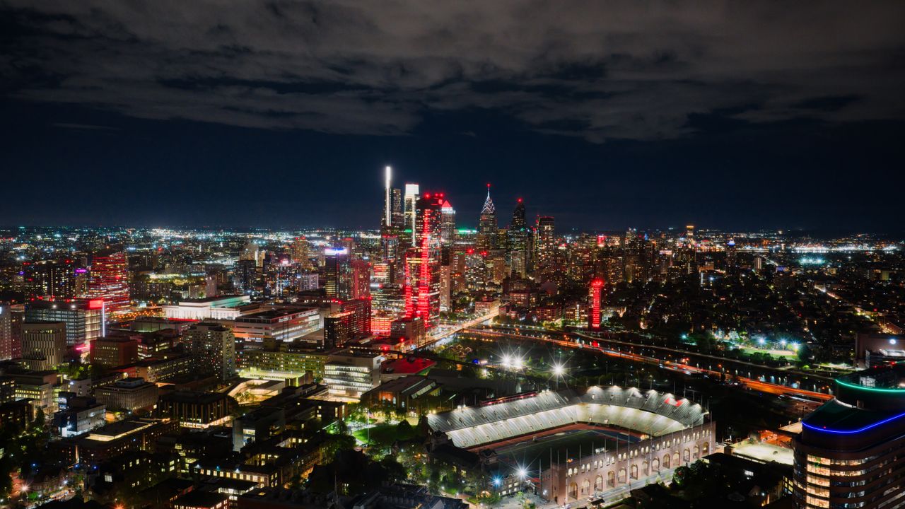 New Jersey limo service – Philadelphia skyline with Zolo Sprinter van team