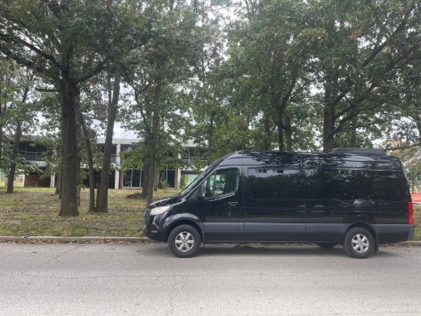 Mercedes Sprinter van side profile - Zolo South Jersey group transportation